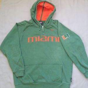 Mens L Miami Hurricanes Nike Hoodie